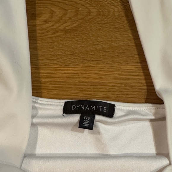 Dynamite White Cropped Tank Top - Picture 2 of 3